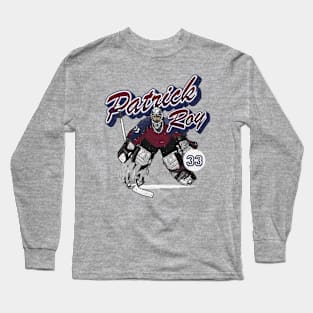 Patrick Roy Colorado Retro Script Long Sleeve T-Shirt